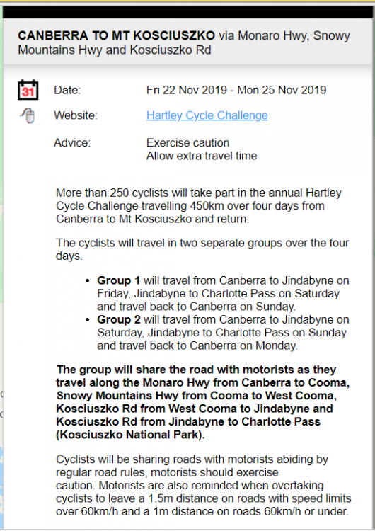 Hartley Bicycle Challenge Fri 22 - Mon 25 Jindy to Cooma.PNG